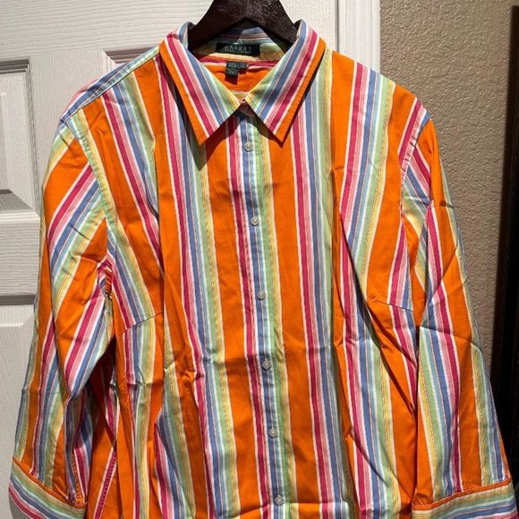 Women's Ralph Lauren Multi-Colored Blouse Size 3X NWOT - Picture 3 of 6
